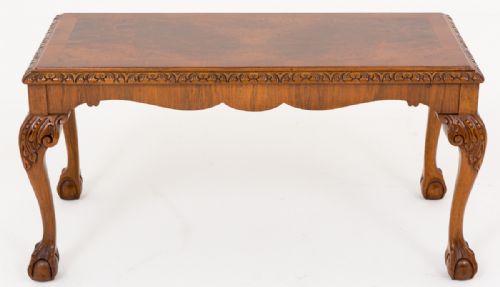 Interesting Walnut Queen Anne Style Coffee Table