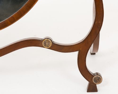 MAHOGANY HEPPLEWHITE STYLE CHEVAL MIRROR - ADDITIONAL PHOTO 5
