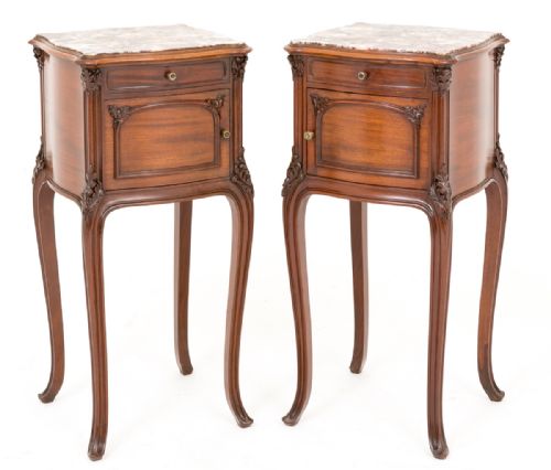 Very Pretty Pair of French Mahogany Bedside Cabinets