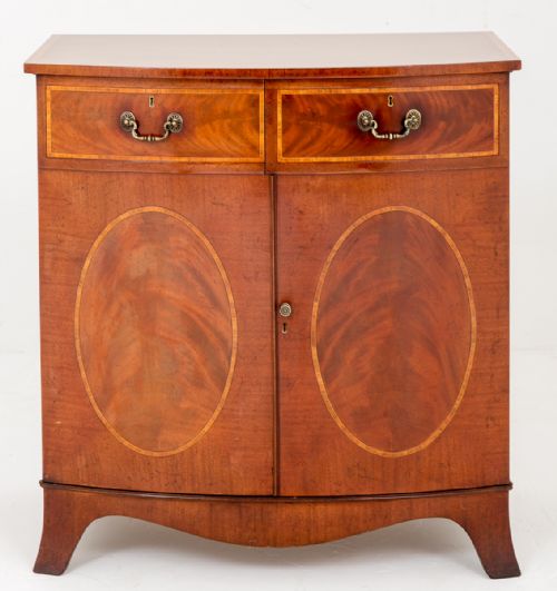 Sheraton Revival Mahogany 2 Door Side Cabinet