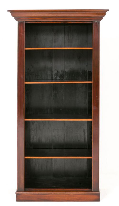 Victorian Mahogany Tall Open Bookcase