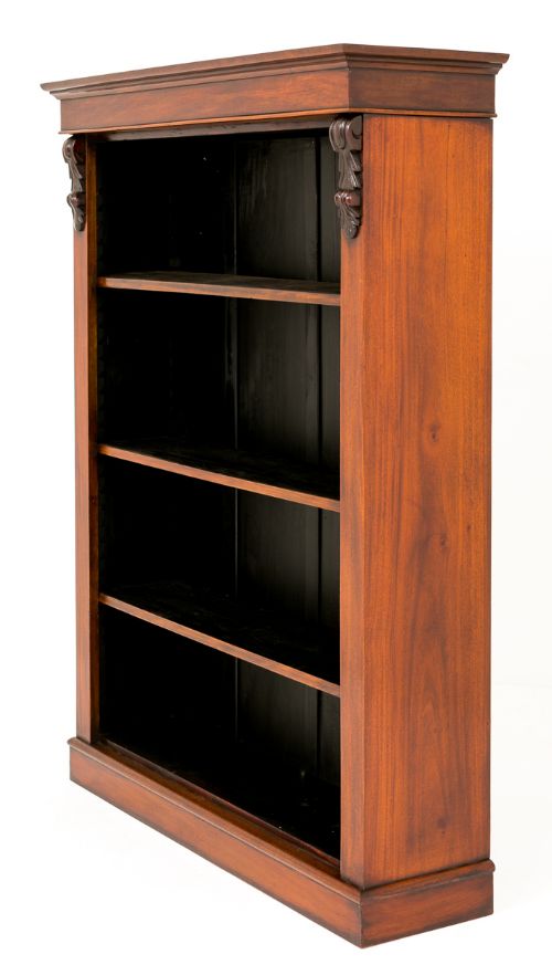 Victorian Mahogany Open Bookcase