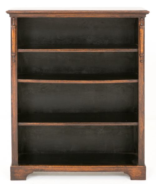 Oak Open Bookcase of Simple Form