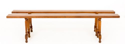 PAIR OF FRENCH CHERRY WOOD STOOLS - ADDITIONAL PHOTO 2
