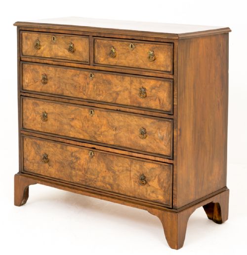 Walnut Chest of Drawers with 18th Century Influences