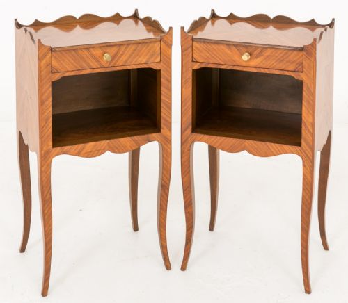 Pair of French Kingwood Bedside Cabinets