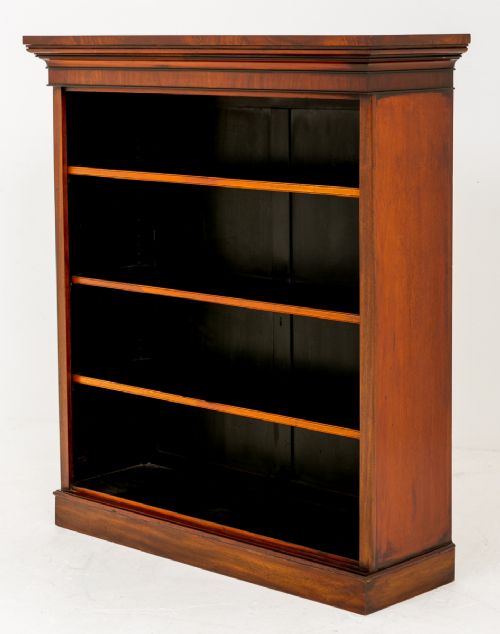 Victorian Mahogany Open Bookcase