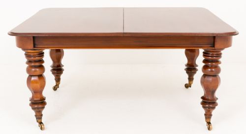VICTORIAN MAHOGANY 2 LEAF EXTENDING DINING TABLE - ADDITIONAL PHOTO 3