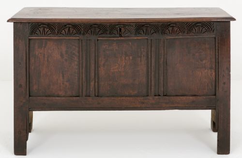 Early Oak Panelled Coffer
