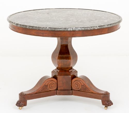 French Marble Top Gueridon Table