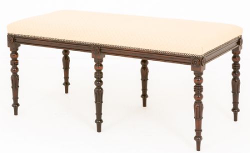 William IV Mahogany Duet Piano Stool