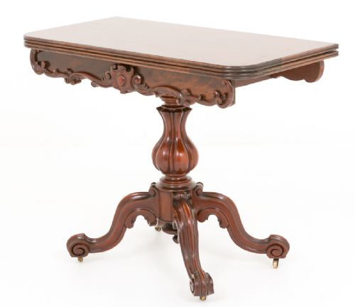 VICTORIAN MAHOGANY CARD TABLE - ADDITIONAL PHOTO 3