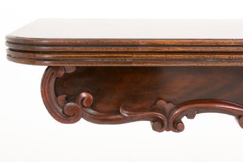 VICTORIAN MAHOGANY CARD TABLE - ADDITIONAL PHOTO 4