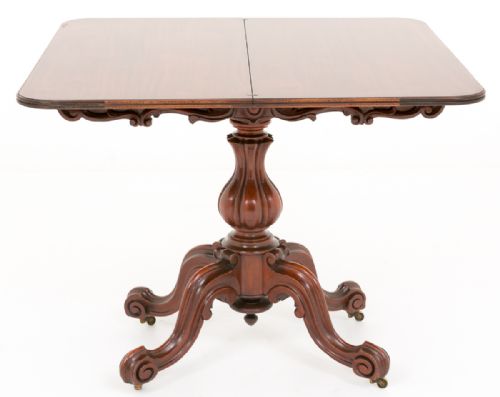 VICTORIAN MAHOGANY CARD TABLE - ADDITIONAL PHOTO 7