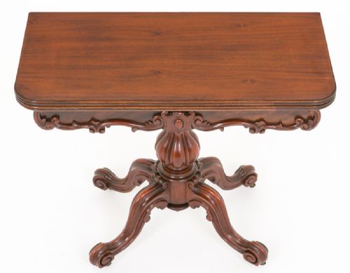 VICTORIAN MAHOGANY CARD TABLE - ADDITIONAL PHOTO 9