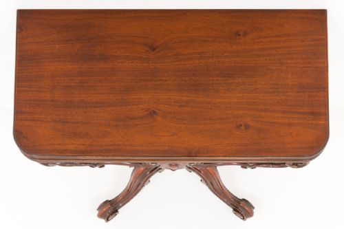 VICTORIAN MAHOGANY CARD TABLE - ADDITIONAL PHOTO 10