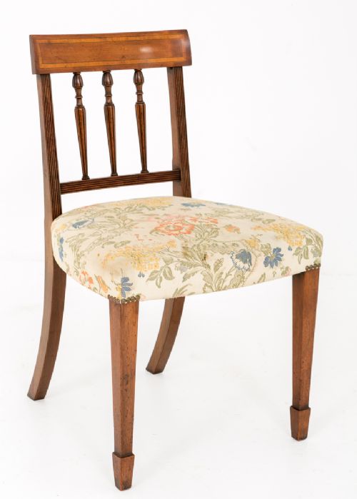 fig 1. Set of 8 Mahogany Hepplewhite Style Dining Chairs