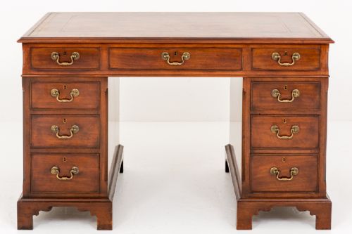Mahogany Pedestal Desk with Georgian Influences