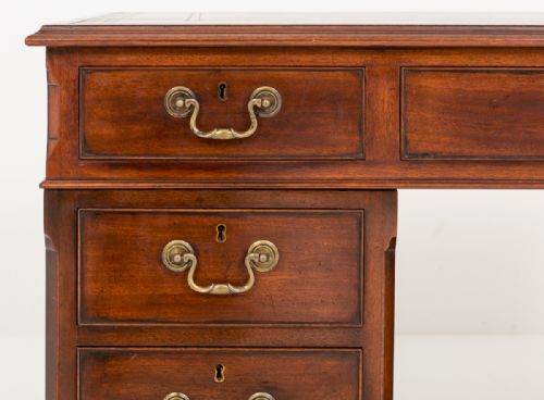 fig 1. Mahogany Pedestal Desk With Georgian Influences