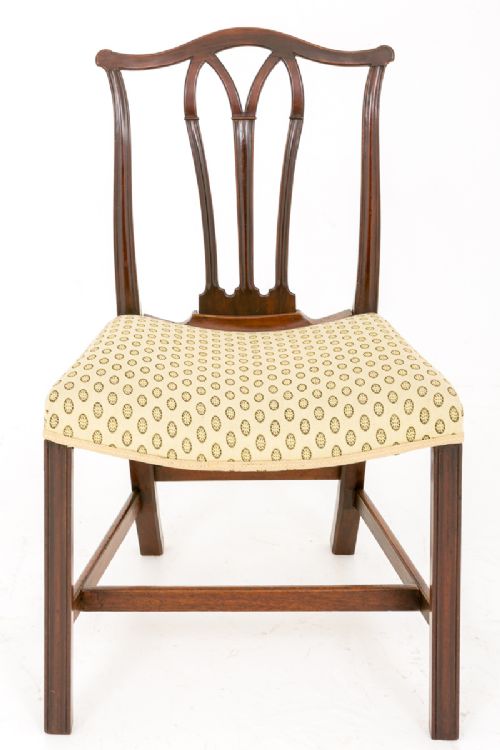fig 1. Stunning Set of 8 Hepplewhite design dining chairs
