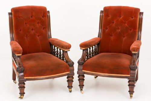Good Pair of Victorian Arm Chairs
