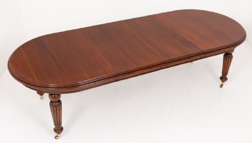 Victorian Style Mahogany "D" End Extending Dining Table