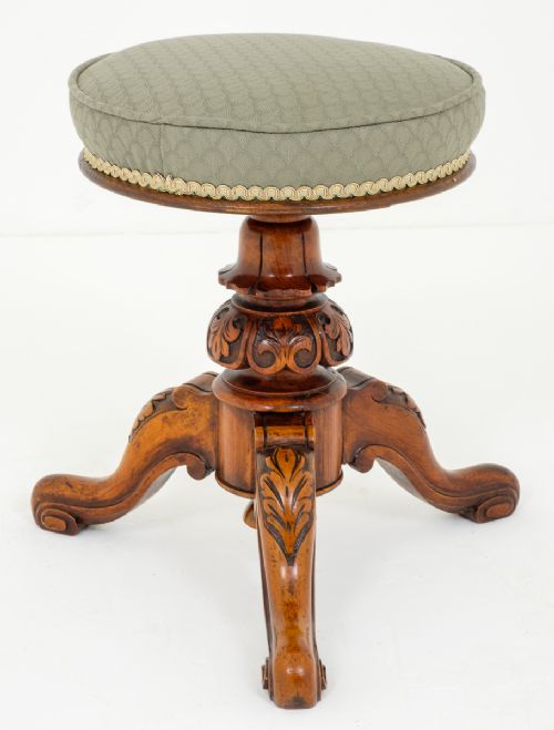 Mahogany Revolving Piano Stool