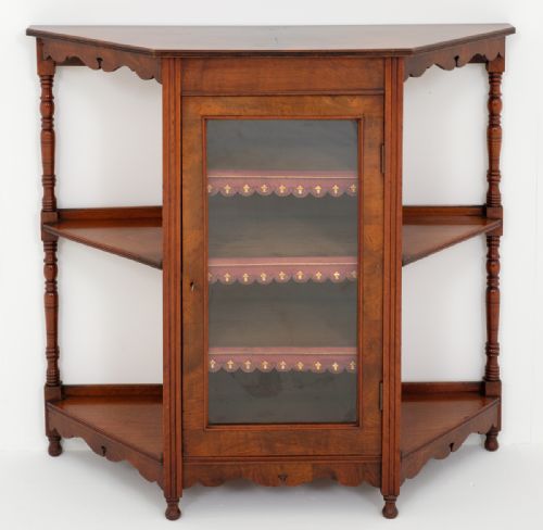 Victorian Walnut Side Cabinet / What Not