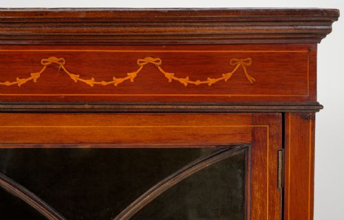 MAHOGANY SHERATON REVIVAL DISPLAY CABINET - ADDITIONAL PHOTO 2