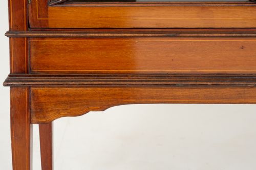MAHOGANY SHERATON REVIVAL DISPLAY CABINET - ADDITIONAL PHOTO 5