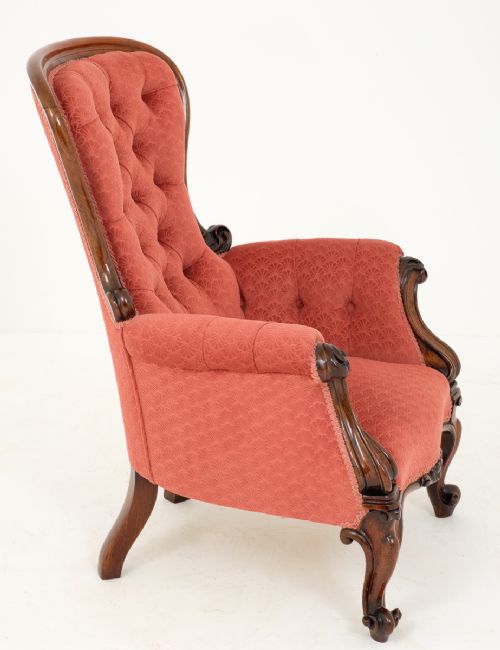 fig 1. Stunning Victorian Rosewood Gentlemans Armchair