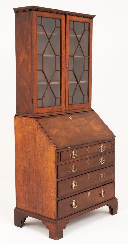 Georgian Mahogany Bureau Bookcase