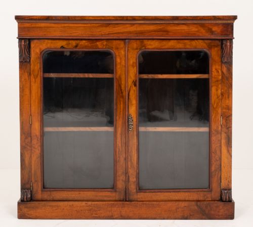 Victorian Walnut 2 Door Display Cabinet