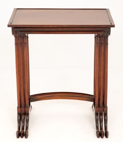 Mahogany Nest of 3 Mahogany Tables