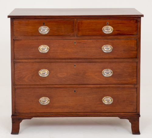 Regency Mahogany 2 Over 3 Chest of Drawers