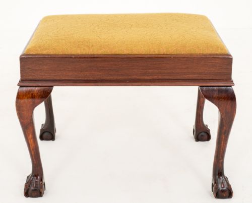 Mahogany Stool of Chippendale Style