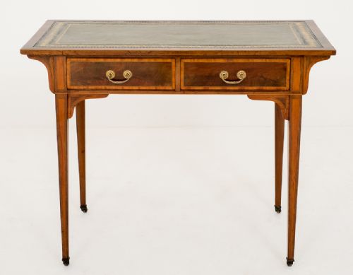 Mahogany Sheraton Revival 2 Drawer Writing Table