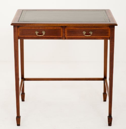 Mahogany Sheraton Revival 2 Drawer Writing Table