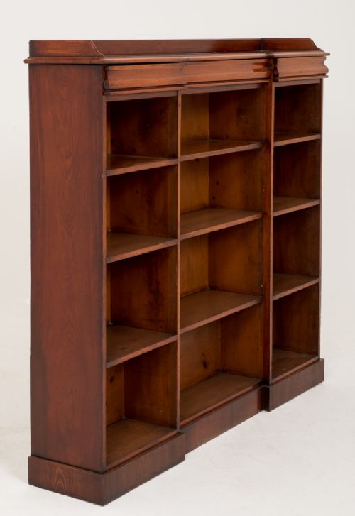 Victorian Mahogany Open Bookcase