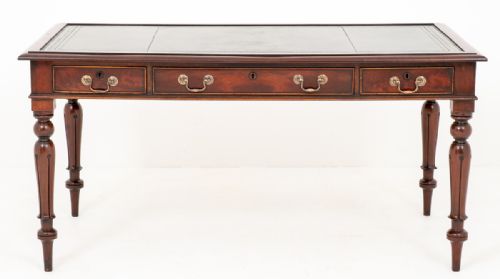 William IV Mahogany 3 Drawer Library Table
