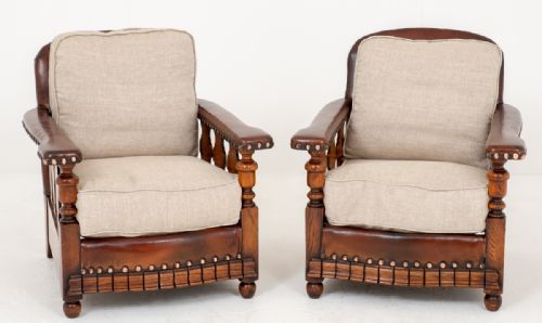 Superb Pair of Art Deco Club Chairs