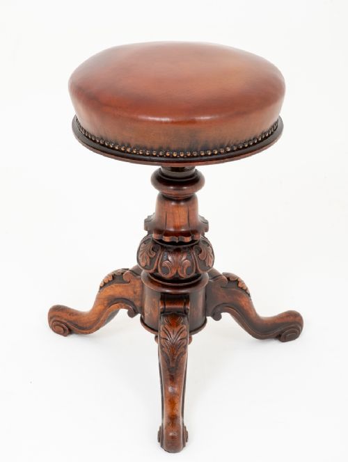 Victorian Carved Piano Stool