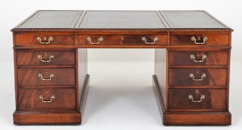 Imposing Mahogany Partners Desk