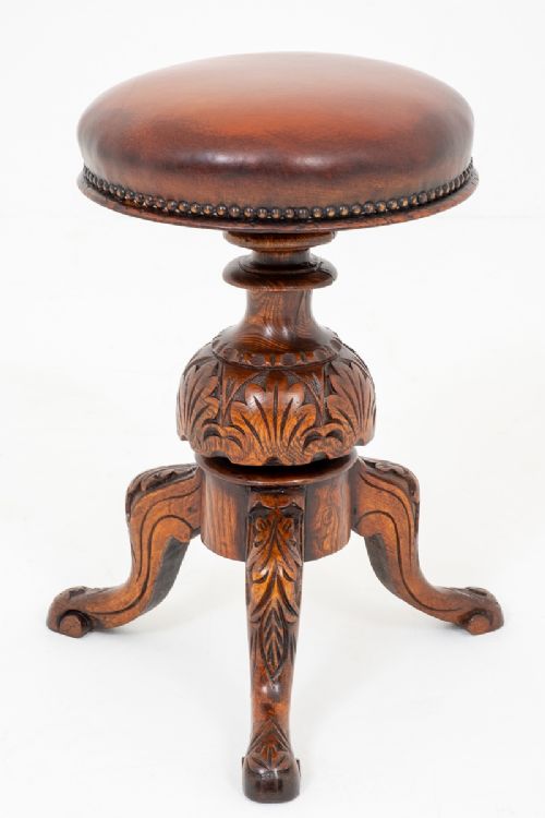 Victorian Ash Piano Stool