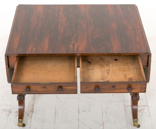 REGENCY ROSEWOOD SOFA TABLE - ADDITIONAL PHOTO 3