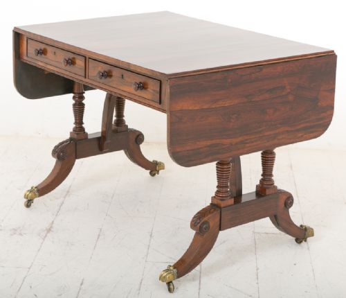 REGENCY ROSEWOOD SOFA TABLE - ADDITIONAL PHOTO 5