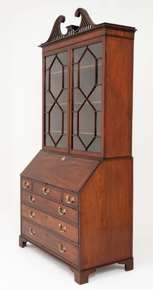 Stunning Mahogany Georgian Bureau Bookcase