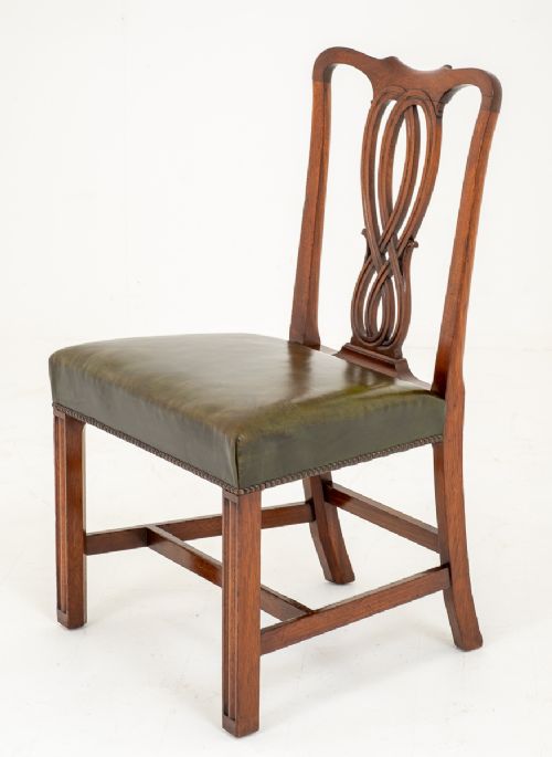 fig 1. Set of 10 Hepplewhite Style Mahogany Dining Chairs