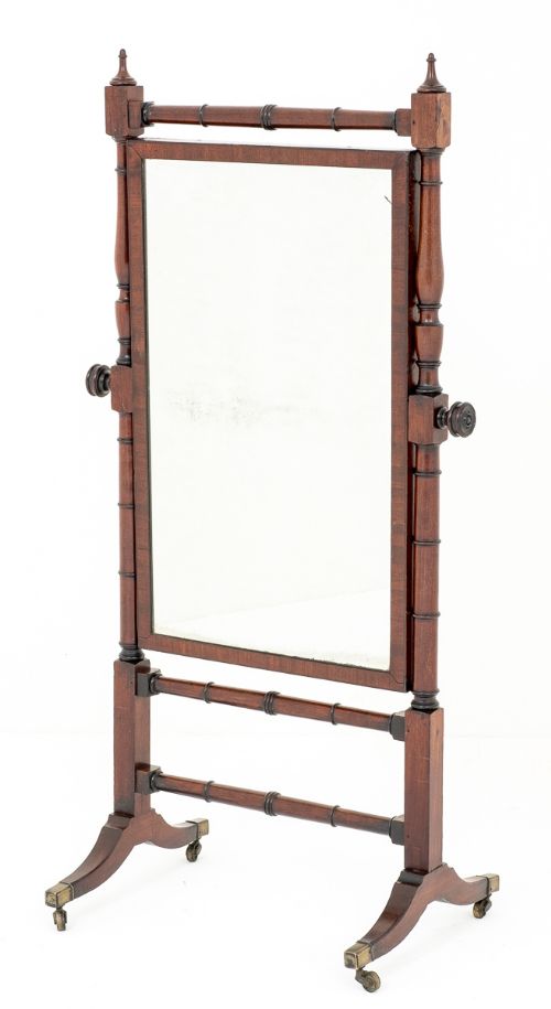 Regency Mahogany Cheval Mirror