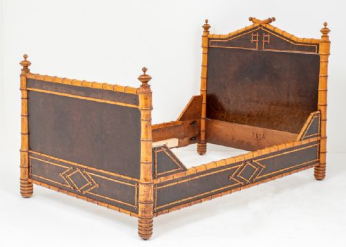 French Regency Bamboo Style Bed